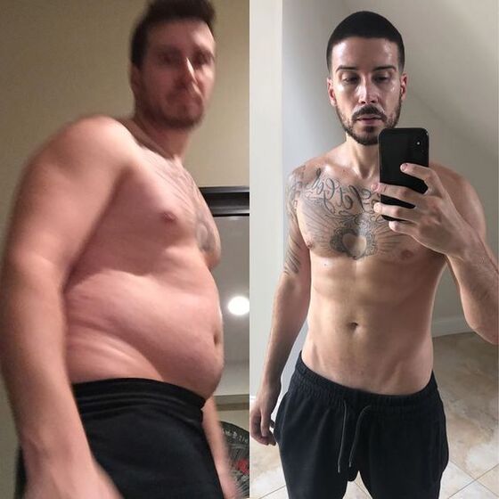 before and after treatment with keto Matcha